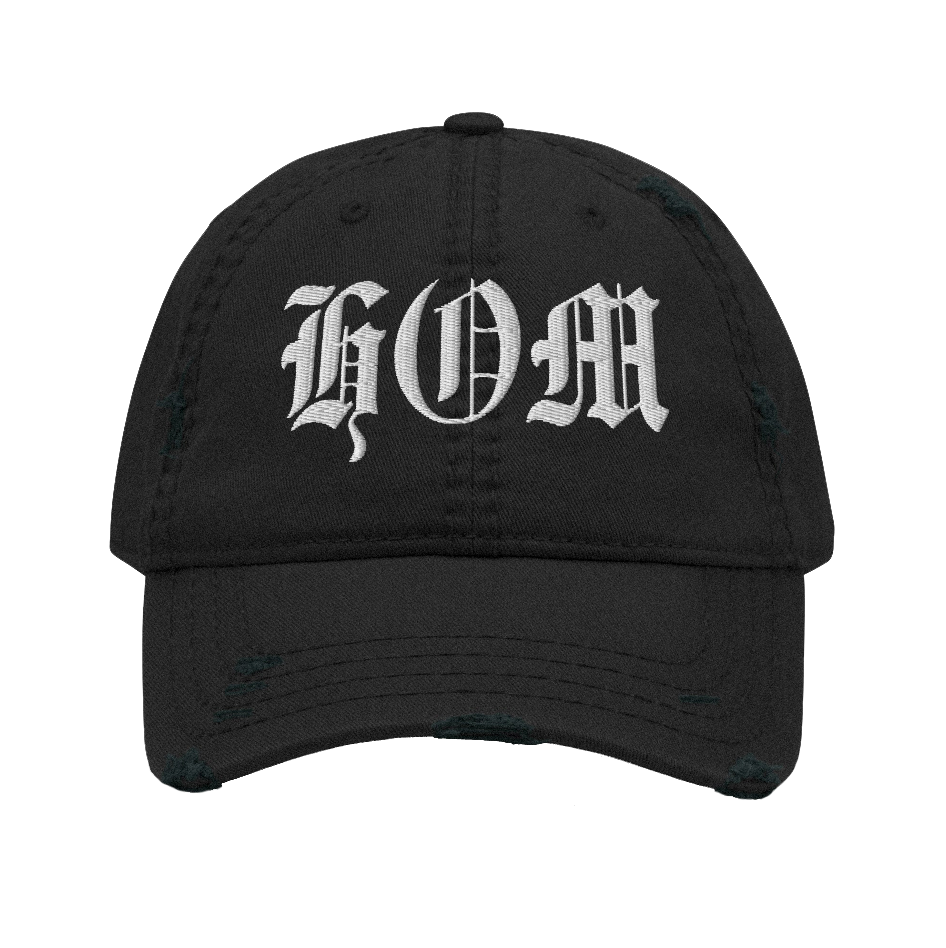 MNEEMO Distressed Cap — Black