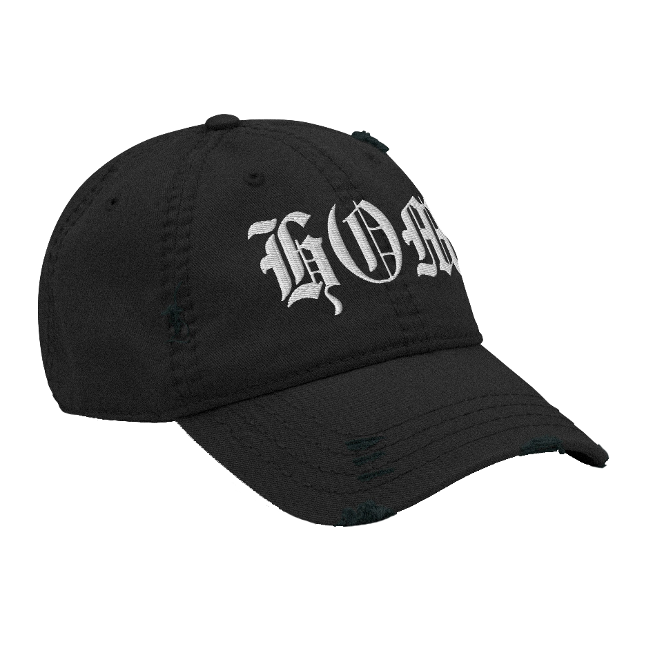 MNEEMO Distressed Cap — Black
