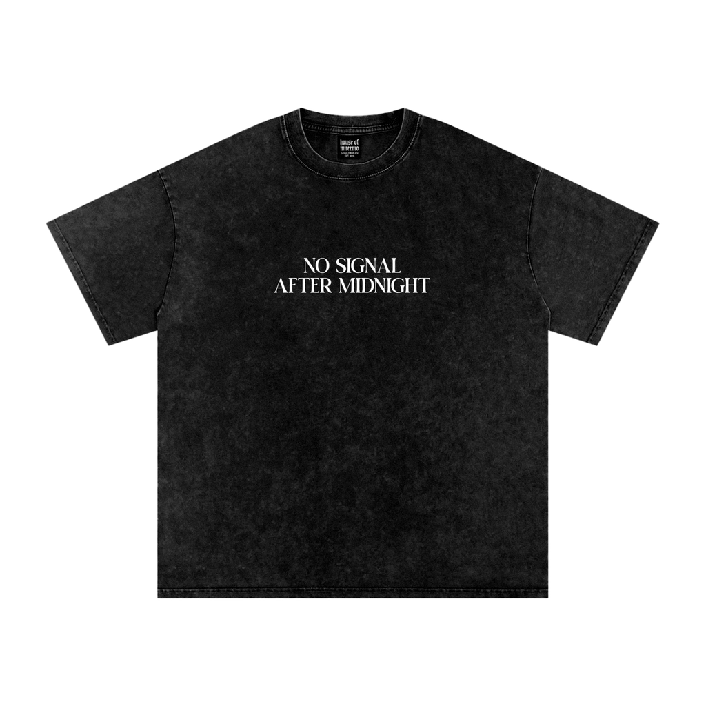 MNEEMO Oversized Tee — Snow Wash