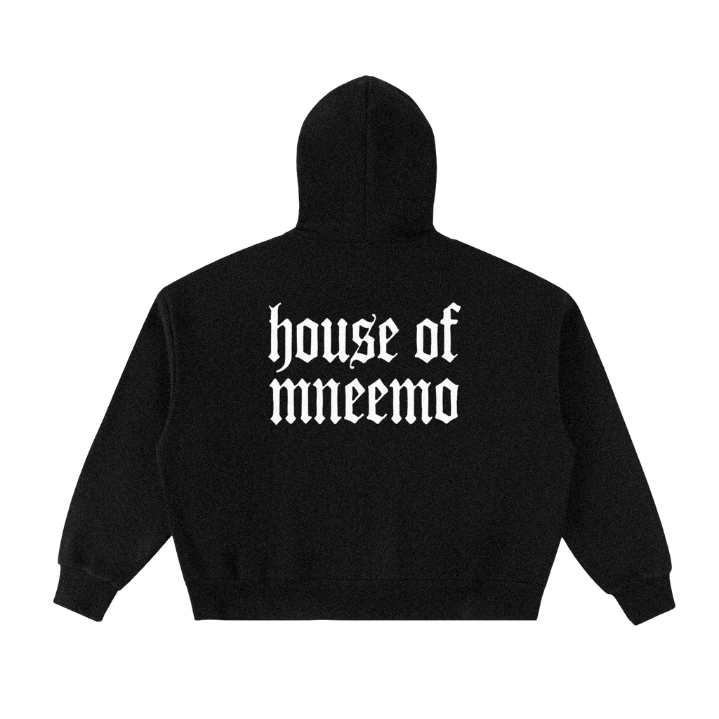 MNEEMO Full-Zip Hoodie — Black
