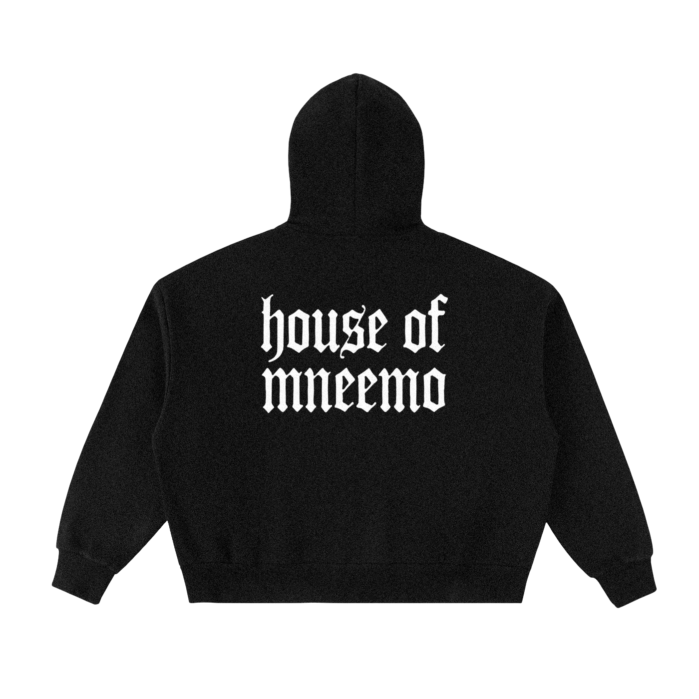 MNEEMO Full-Zip Hoodie — Black