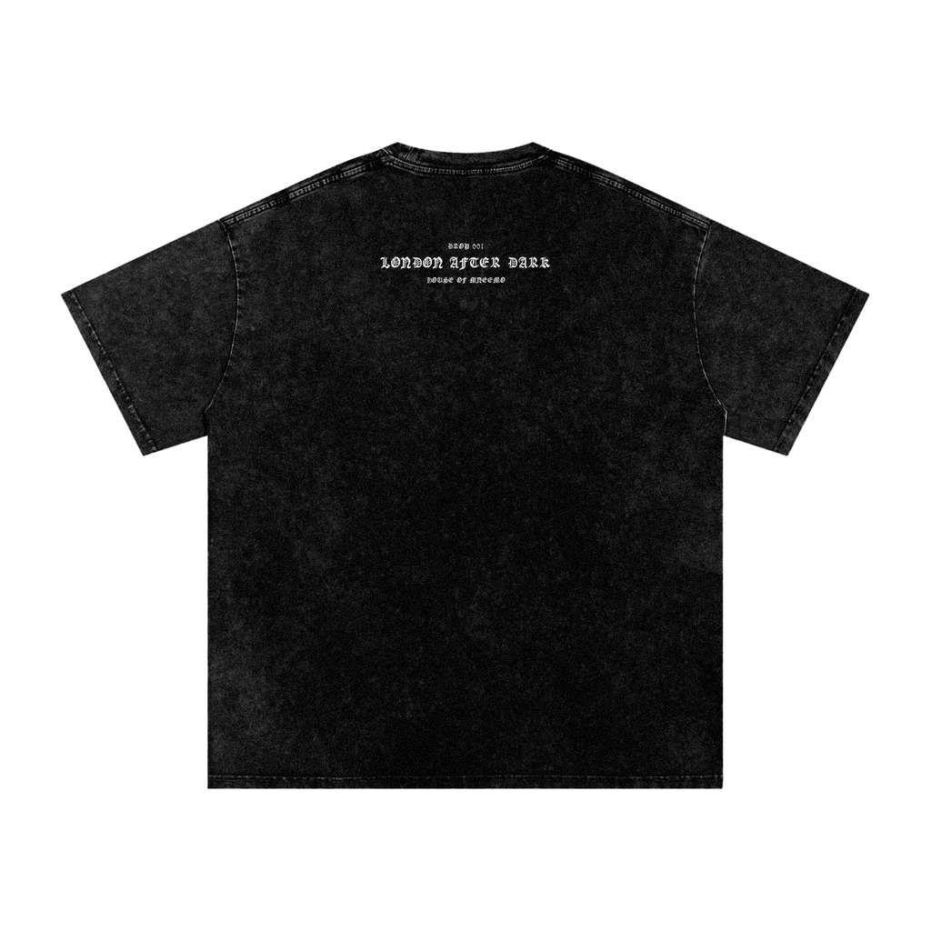 MNEEMO Oversized Tee — Snow Wash